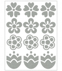 Reflexní nažehlovací motivy - kvítka